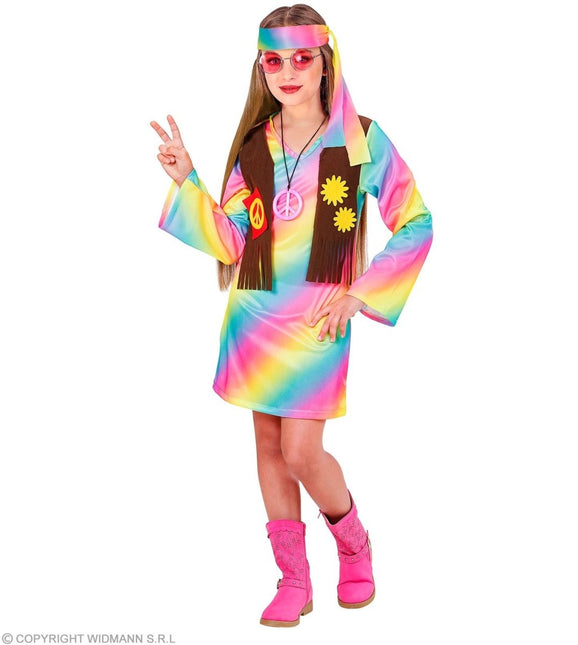 Hippie 60S Jurk Meisje 3 delig - Partywinkel - 8003558733569