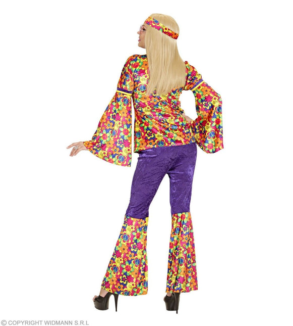 Hippie 60S Kostuum Dames Fluweel - Partywinkel - 8003558732913