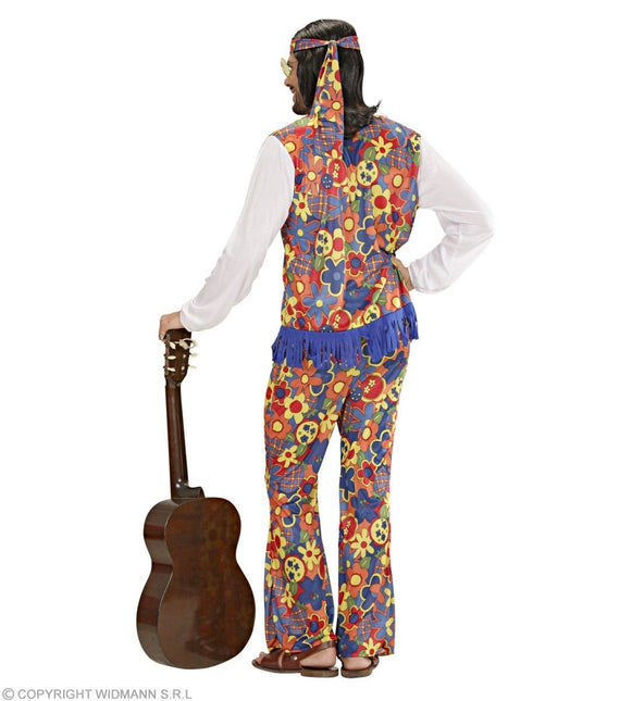 Hippie 60S Kostuum Heren Bloemen - Partywinkel - 8003558352517
