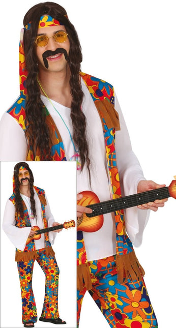 Hippie 60S Kostuum Heren Bloemen 3 delig van Fiestas Guirca koop je bij Partywinkel