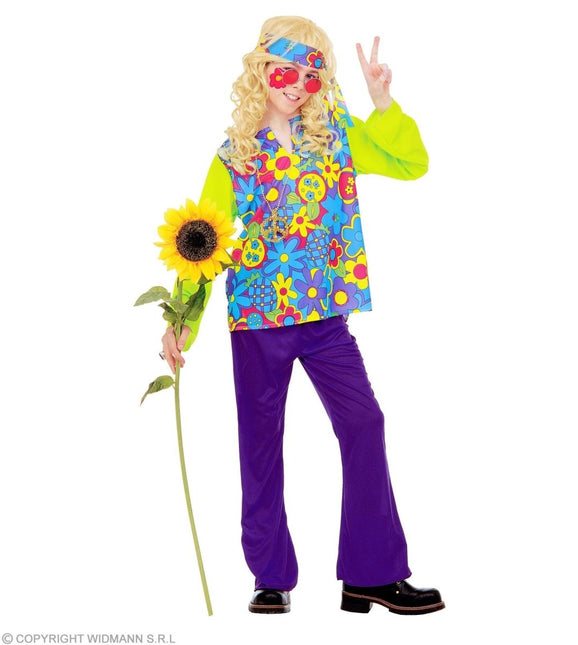 Hippie 60S Kostuum Jongen Bloemen - Partywinkel - 8003558381760