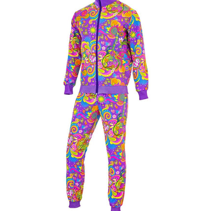 Hippie 60S Trainingspak Fout Paars - Partywinkel - 8003558451418