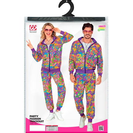 Hippie 60S Trainingspak Fout Paars - Partywinkel - 8003558451418