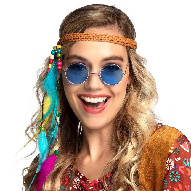 Hippie Bril Blauw van Boland koop je bij Partywinkel