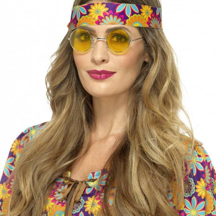 Hippie Bril Geel van Smiffys koop je bij Partywinkel