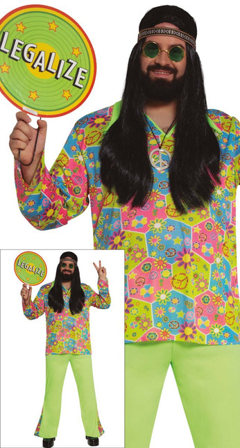 Hippie Kostuum Groen - Partywinkel - 8434077864371