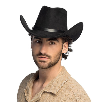 Hoed cowboy Bronco zwart van Boland koop je bij Partywinkel