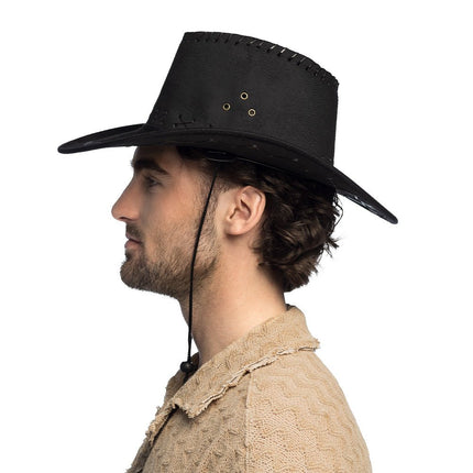 Hoed cowboy Savanne zwart van Boland koop je bij Partywinkel
