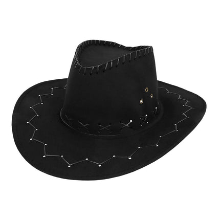 Hoed cowboy Savanne zwart van Boland koop je bij Partywinkel
