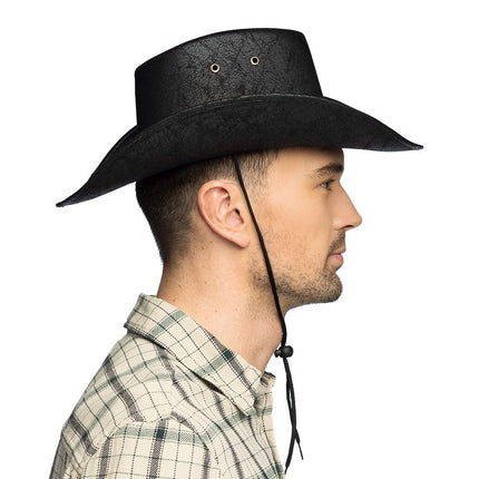 Hoed cowboy Wyatt deluxe van Boland koop je bij Partywinkel