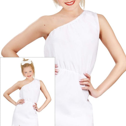 Holbewoner Kostuum Wit Dames van Fiestas Guirca koop je bij Partywinkel