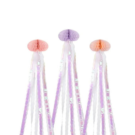 Holografisch Hangdecoratie Kwallen 1,56m 3st van Partydeco koop je bij Partywinkel