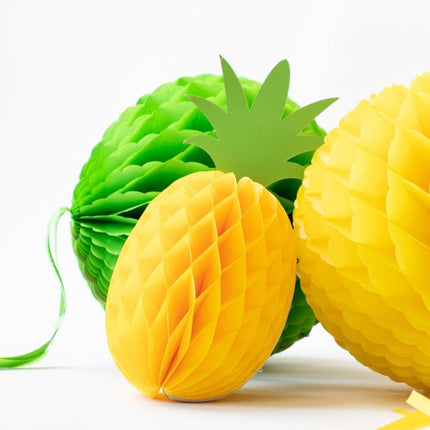 Honeycomb Bal Geel Franje 30cm van Folat koop je bij Partywinkel