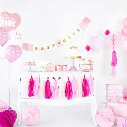 Honeycomb Bal Lichtroze 40cm van Partydeco koop je bij Partywinkel