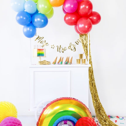 Honeycomb Bal Rood 30cm van Partydeco koop je bij Partywinkel