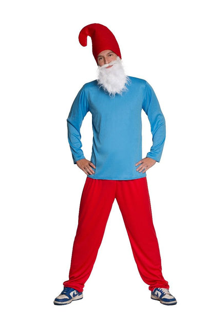 Schlümpfe Anzug Rot Blau Groß