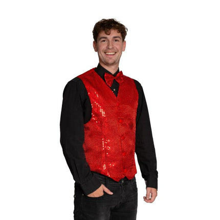 Strickjacke + Schleife Rot