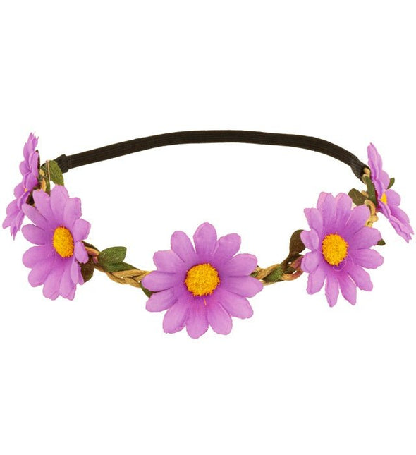 Hoofdband Bloemen Paars van Widmann koop je bij Partywinkel