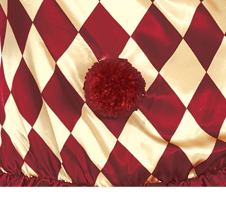 Horror Clown Halloween Kostuum Dames Rood Goud van Fiestas Guirca koop je bij Partywinkel