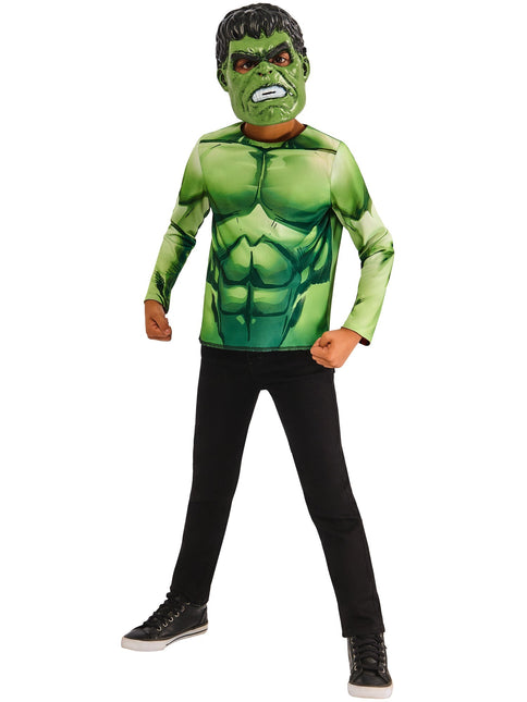 Hulk Reversible Shirt und Masken Kind