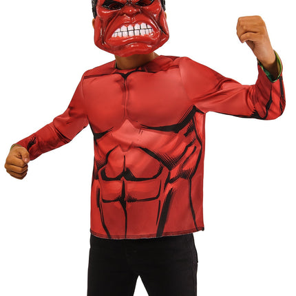 Hulk Reversible Shirt und Masken Kind