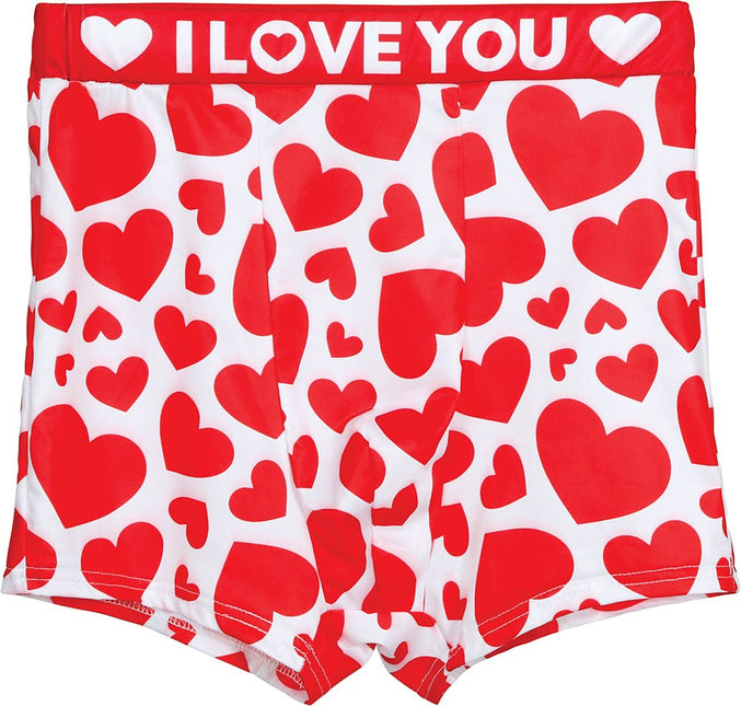 I Love You Onderbroek Rood Wit Hartjes van Fiestas Guirca koop je bij Partywinkel