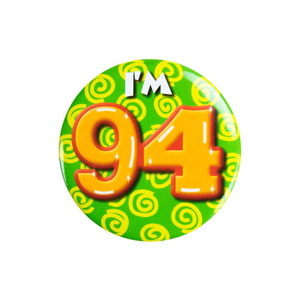 I'm 94 Button 94 Jaar 5,5cm van Paper Dreams koop je bij Partywinkel