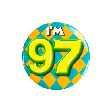I'm 97 Button 97 Jaar 5,5cm van Paper Dreams koop je bij Partywinkel