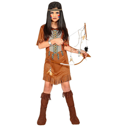 Indiaanse Jurk Bruin Meisje 2 delig van Widmann koop je bij Partywinkel