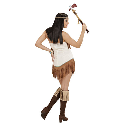 Indiaanse Jurk Bruin Wit Dames Dames van Widmann koop je bij Partywinkel