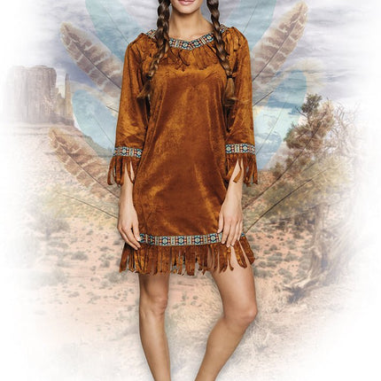 Indianen Jurk Bruin M van Boland koop je bij Partywinkel