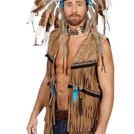 Indianen Vest Hippie van Wilbers & Wilbers koop je bij Partywinkel