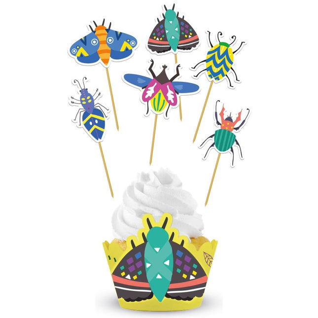 Insecten Cupcake Toppers 12st van Folat koop je bij Partywinkel