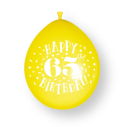10ct Happy 65th Birthday 23cm Latex Balloons