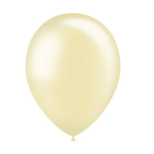 Ivoorkleur Ballonnen Metallic 25cm 10st - Partywinkel - 8436540892829
