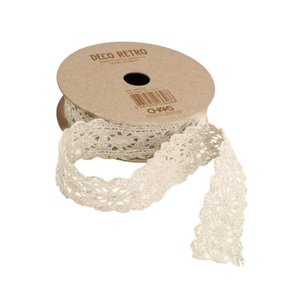 Spitzenband Beige 2Cm 2m