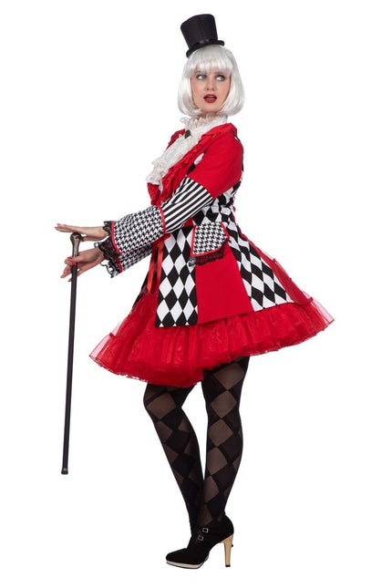 Jas ruiten rood/wit/zwart - Partywinkel - 8720059077359