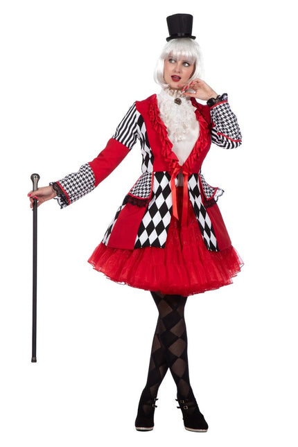 Jas ruiten rood/wit/zwart - Partywinkel - 8720059077359