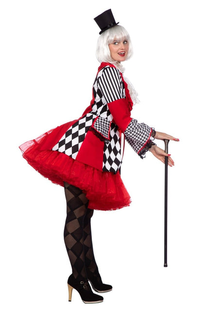Jas ruiten rood/wit/zwart - Partywinkel - 8720059077359