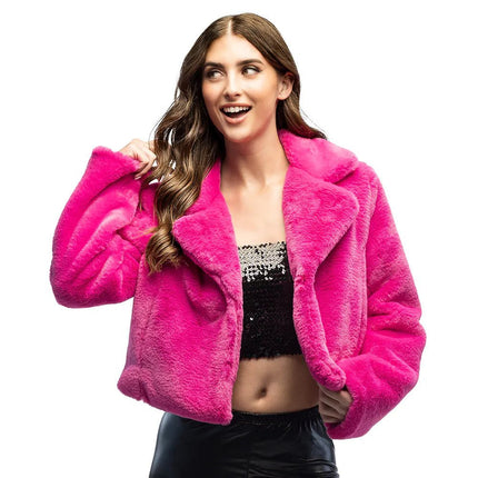 Jasje Fluffy rave roze (M/L) van Boland koop je bij Partywinkel