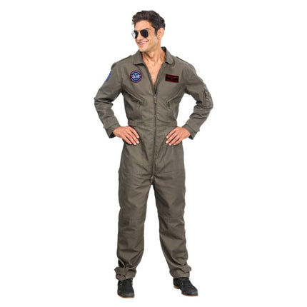 Jagdflieger-Overall für Herren, olivgrün