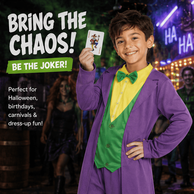 Joker Kostuum Paars Groen Kind van Ciao International koop je bij Partywinkel