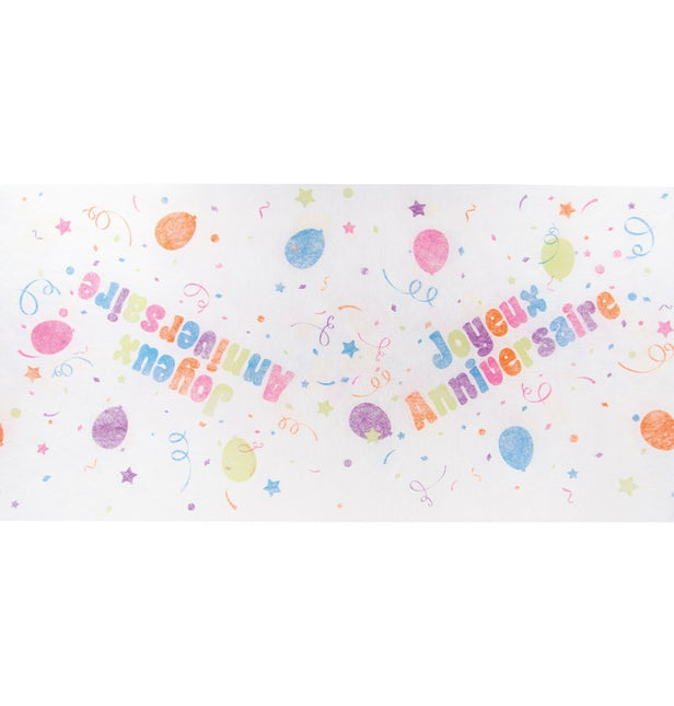 Joyeux Anniversaire Tischläufer Bunt 5m