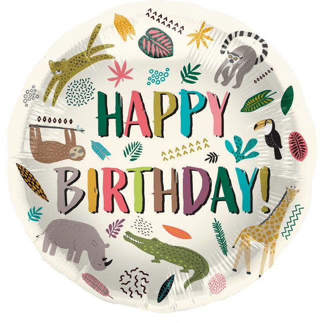 Jungle Dieren Ballonnen Zoo Party 45cm van Folat koop je bij Partywinkel