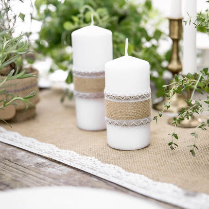 Jute Lint Kant 5cm 5m van Partydeco koop je bij Partywinkel