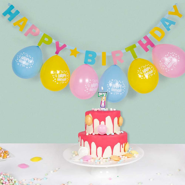 Kaars 4 Jaar 8cm - Partywinkel - 8712026310644