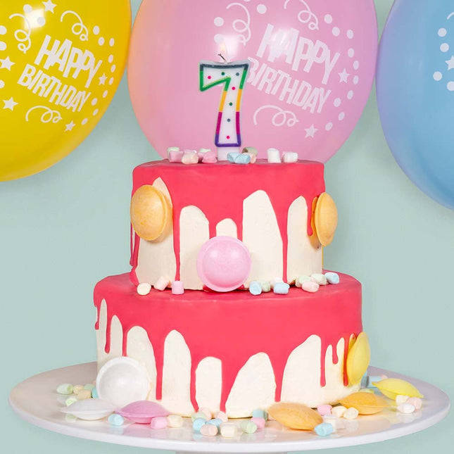 Kaars 4 Jaar 8cm - Partywinkel - 8712026310644