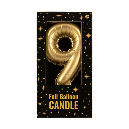 Kaars Folie Ballon Goud 9 10cm van Paper Dreams koop je bij Partywinkel