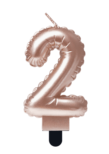 Kaars Folie Ballon Rose Goud 2 10cm van Paper Dreams koop je bij Partywinkel