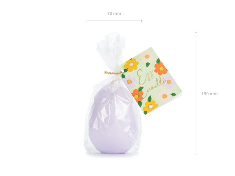 Kaars Paasei Paars 10cm van Partydeco koop je bij Partywinkel